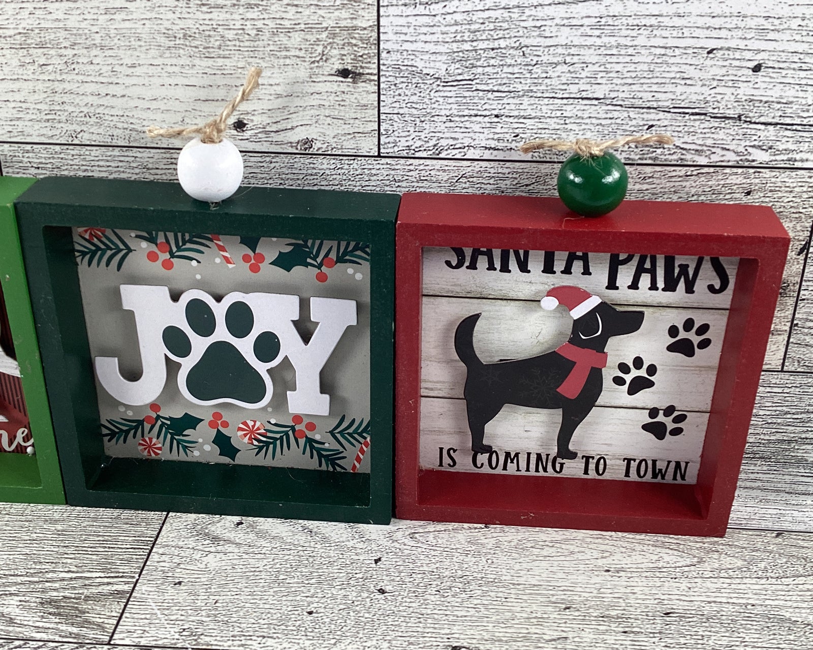 AGD Christmas Decor -  Pet Dog Cat Paw Joy Tier Tray 3pc Set