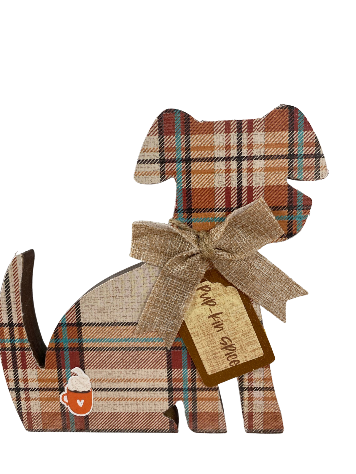 AGD Fall Decor - Pup-kin Spice Claw Latte Wood Cat Dog 2pc Set