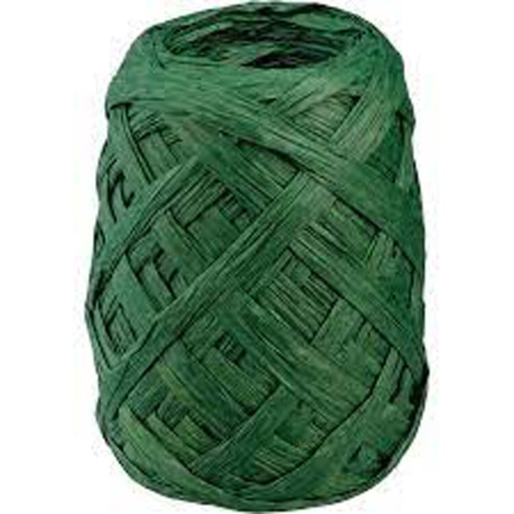 PBK Craft Supply - Primitive Farmhouse Green Raffia Paper Ribbon 75ft