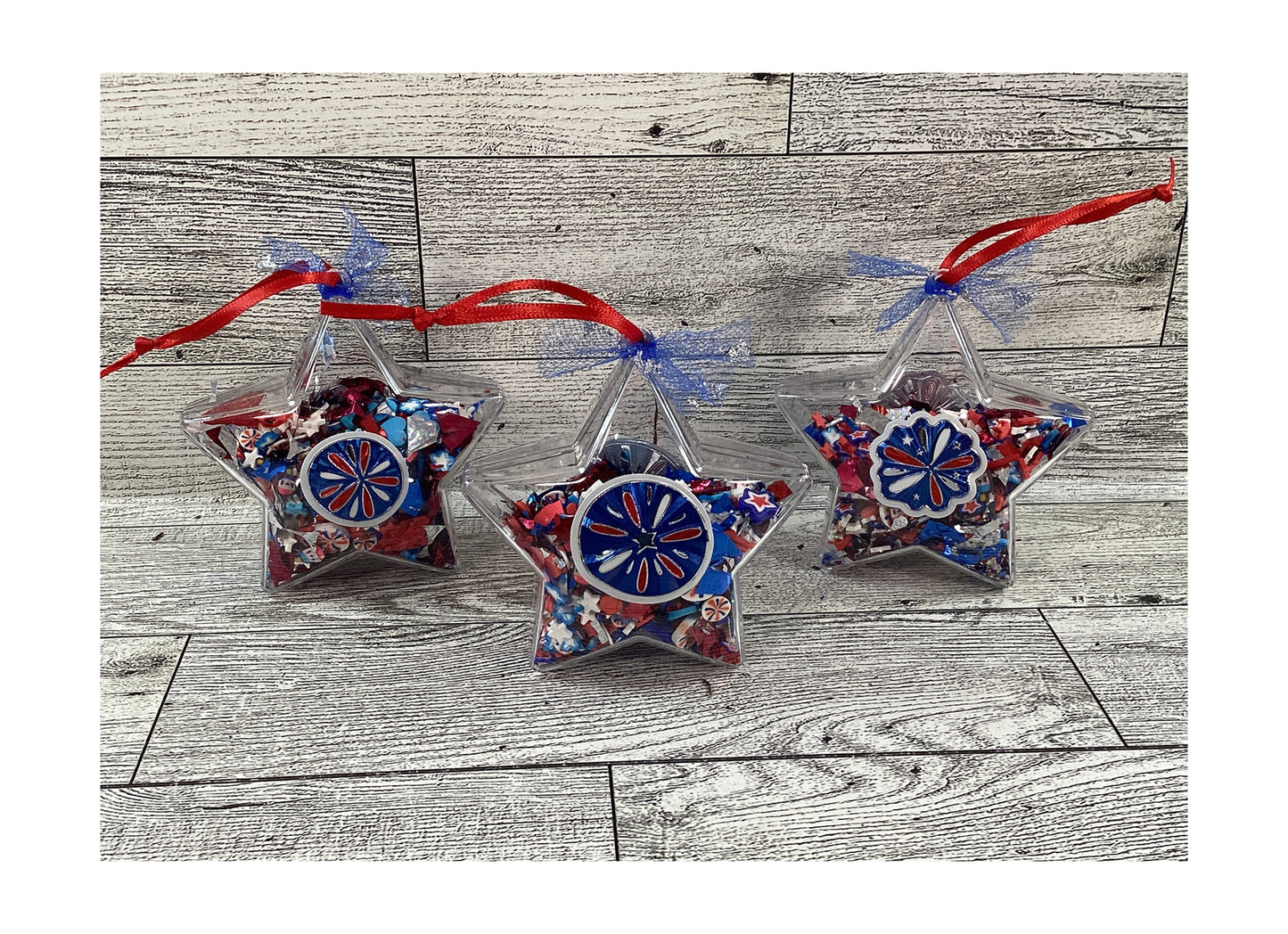 AGD Patriotic Decor - Plastic Filled Star Shakers 10pc Set