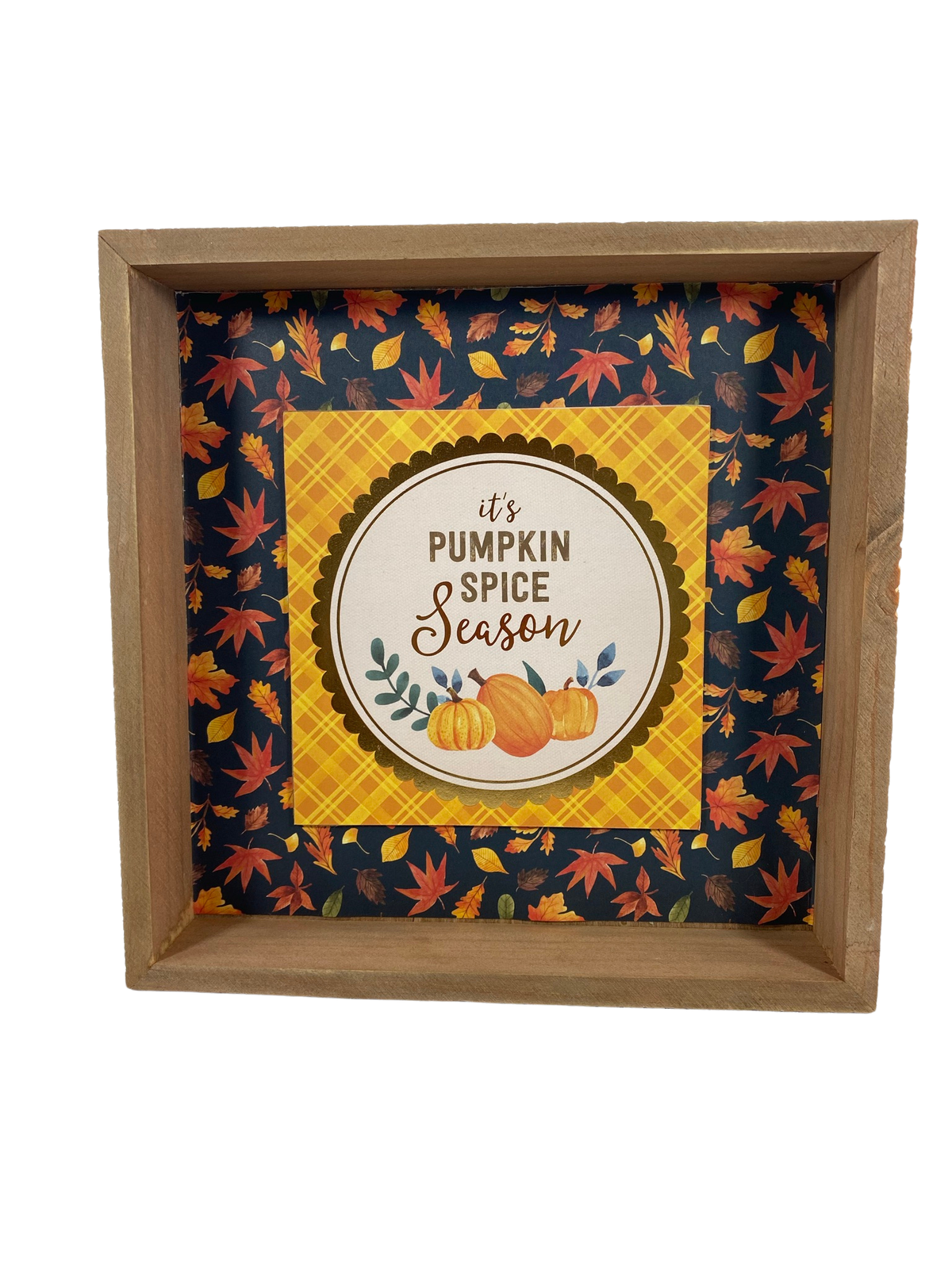 AGD Fall Decor - So Thankful Pumpkin Spice Reversible Box Sign