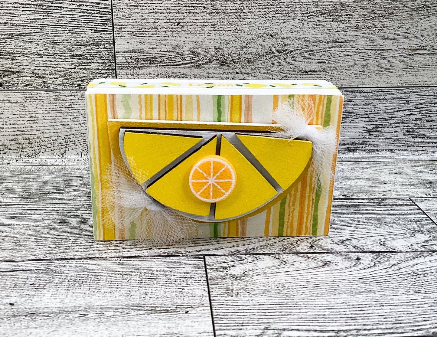 Summer Decor Lemon Lemonade Booth, Stand. Pitcher, Glass Tier Tray 5pc S