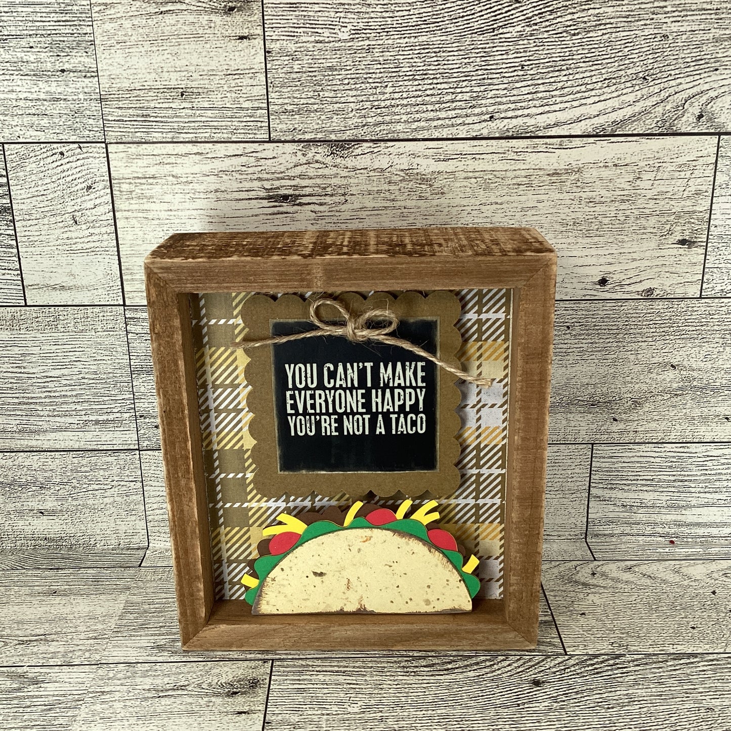 AGD AGD Cinco De Mayo Decor - Not Happy You're Not Taco Inset Sign
