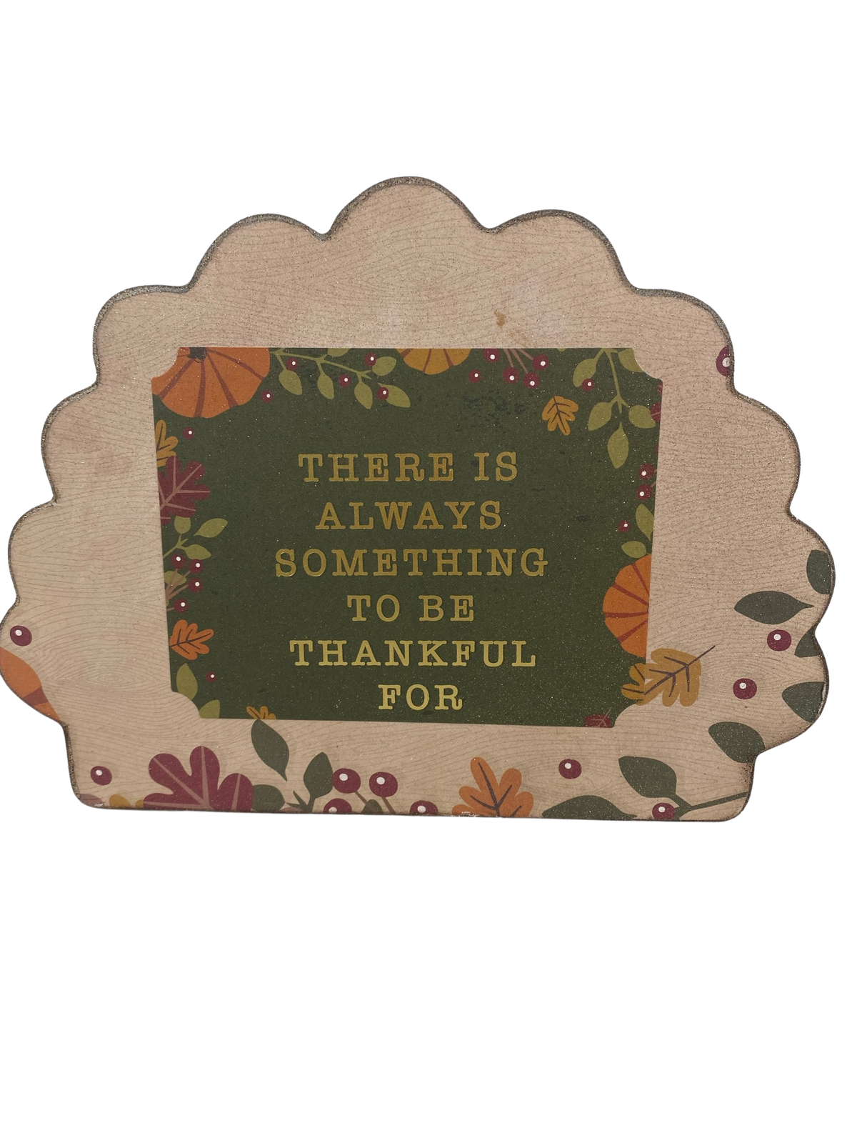 AGD Fall Decor -  Reversible Blessed Chunky Wood Turkey Sign