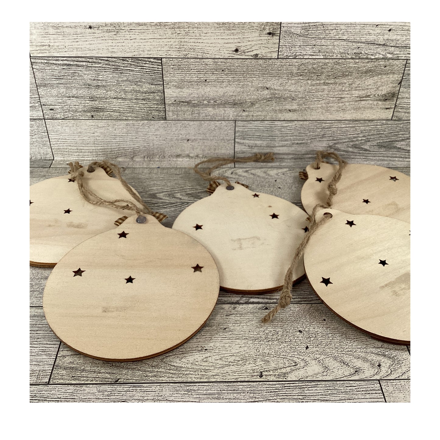 AGD Christmas Decor -  Silhouette Nativity Manger Layered Wood Ornaments 12pc