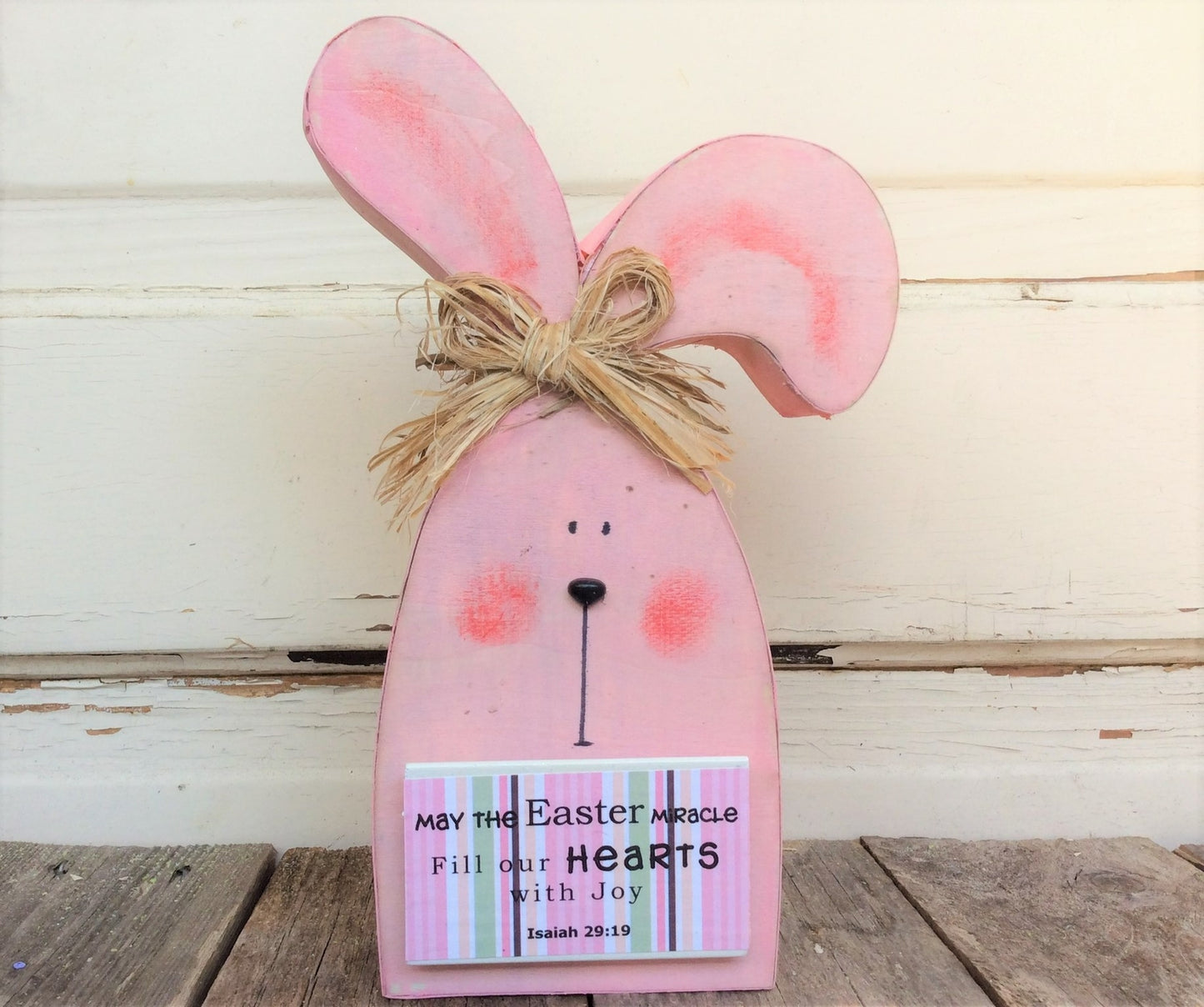 AGD Easter Decor – Easter Miracle Hearts of Joy Bunny Tabletop Decor …