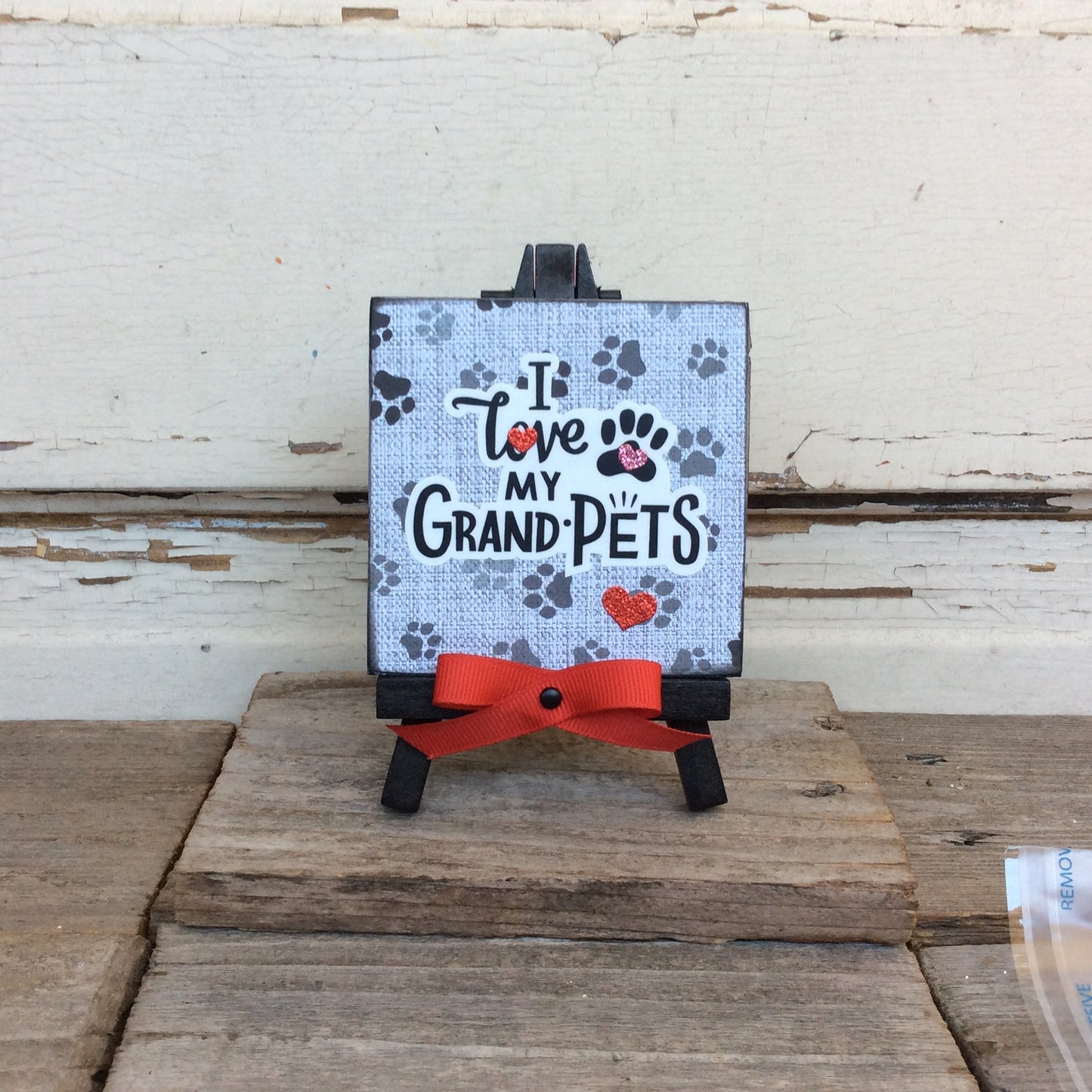 AGD Pet Gift - I Love My Grand Pets Easel Display