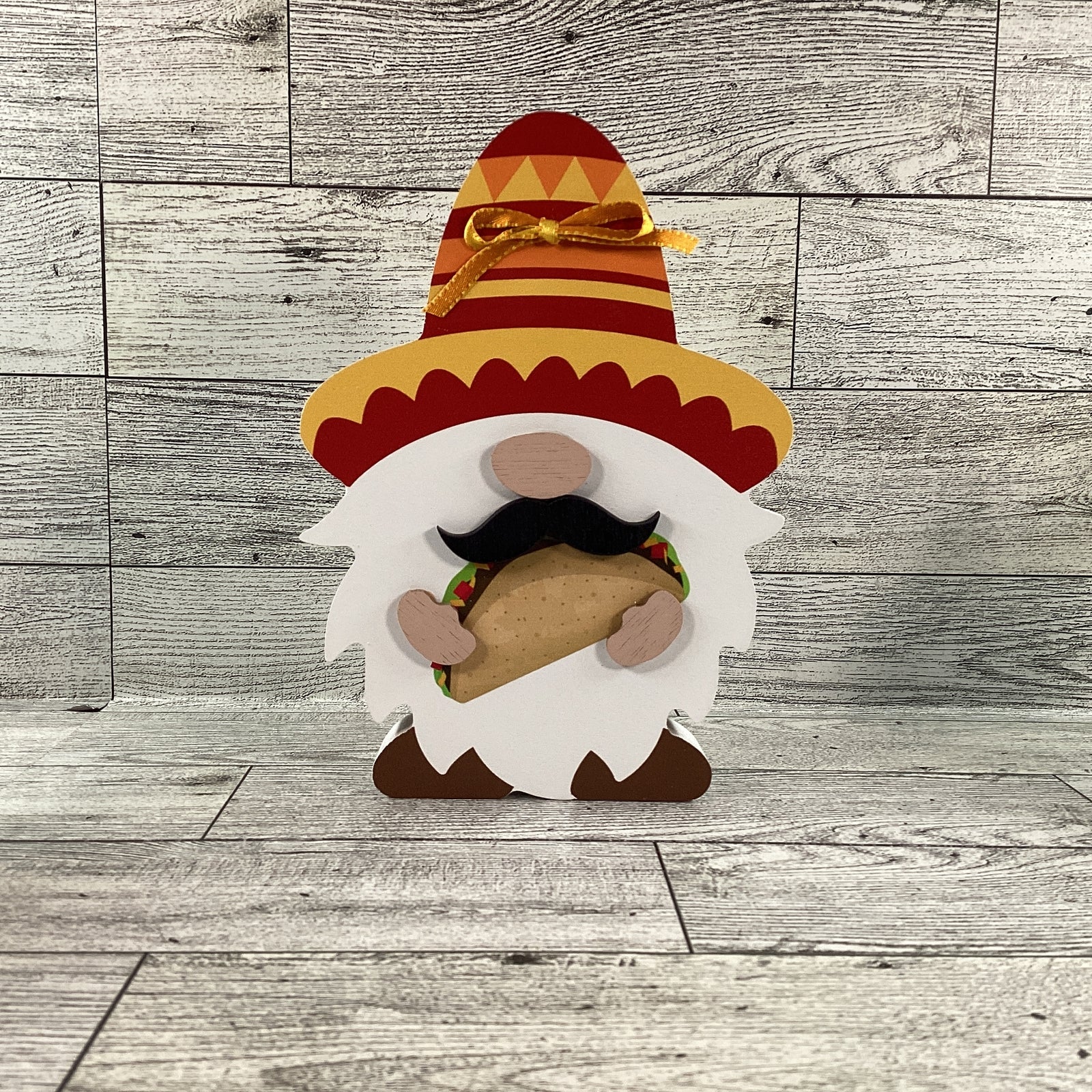 AGD Cinco De Mayo Decor - Taco Easel Chunky Gnome Tier Tray 3pc