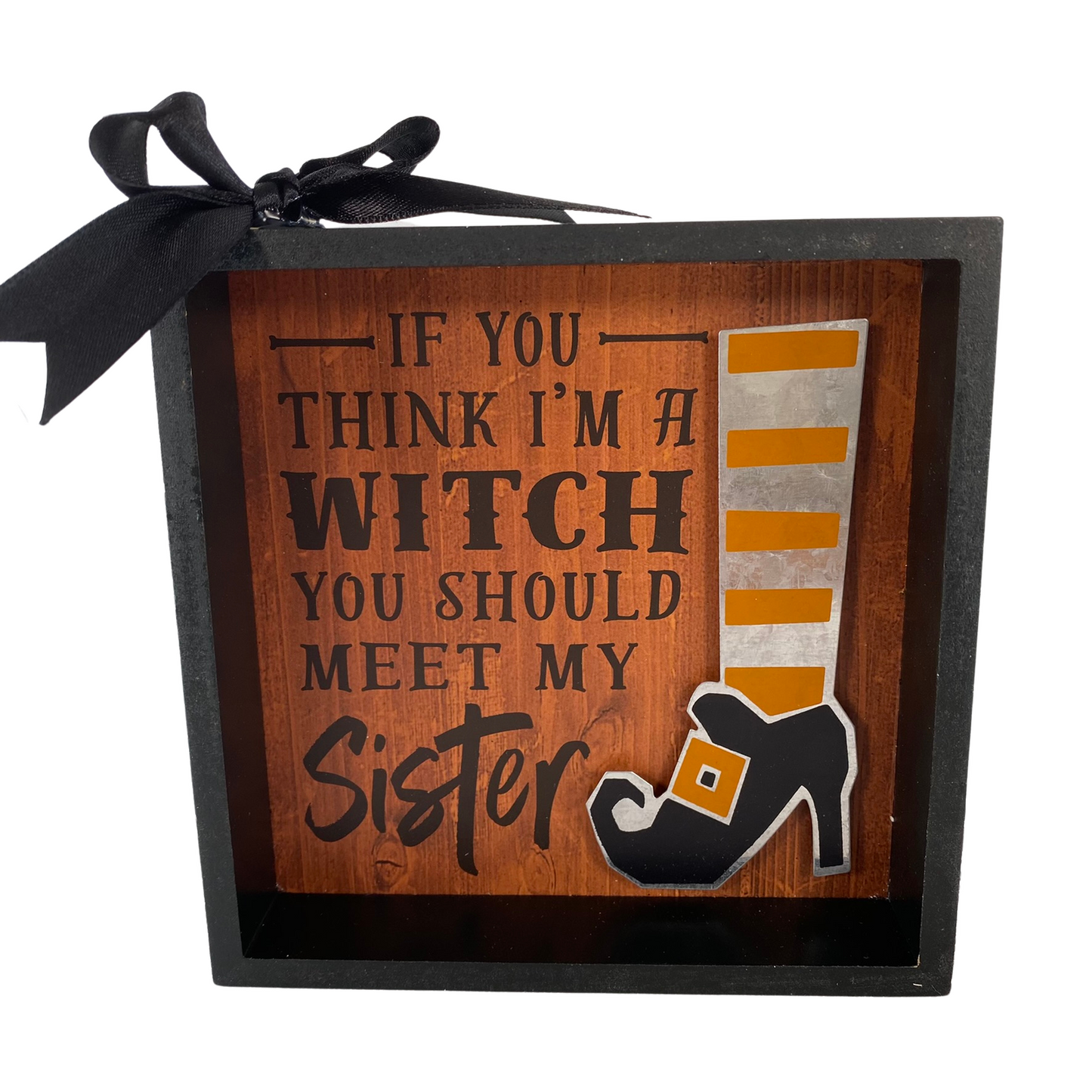 AGD Halloween Decor - Ghost Witch Tiered Tray Signs 2pc Set