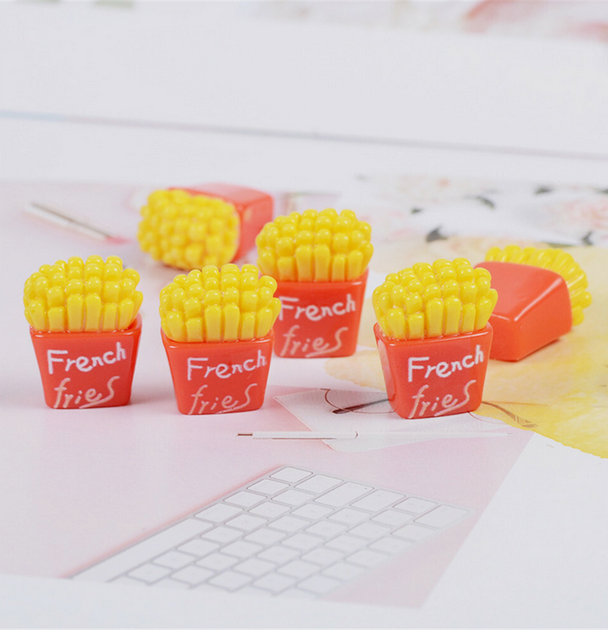 AGD Bulk Craft Supply - Resin French Fries Cabochon 100pc