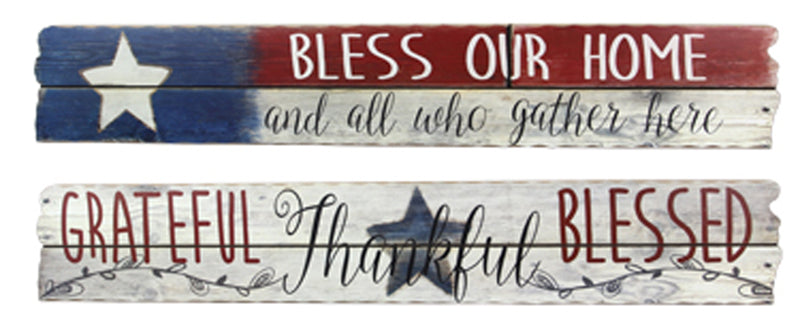 Youngs Patriotic Decor - Grateful, Thankful and Bless All to Enter