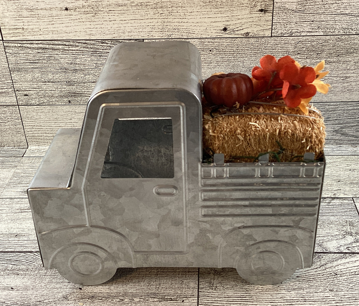 AGD Fall Decor - Pumpkin Filled Metal Truck Rolling Pin Crow 3pc