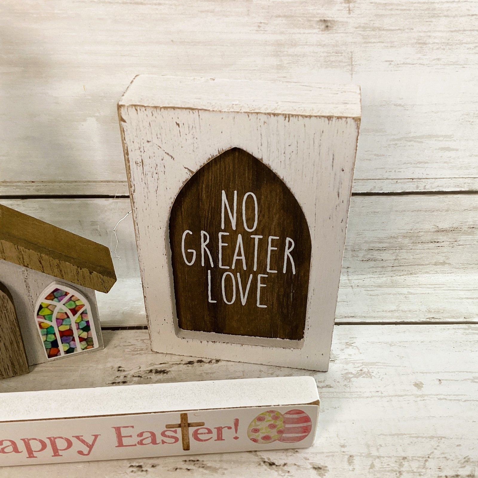 CP Easter Decor - Resurrection Scene No Greater Love Church 3pc Set