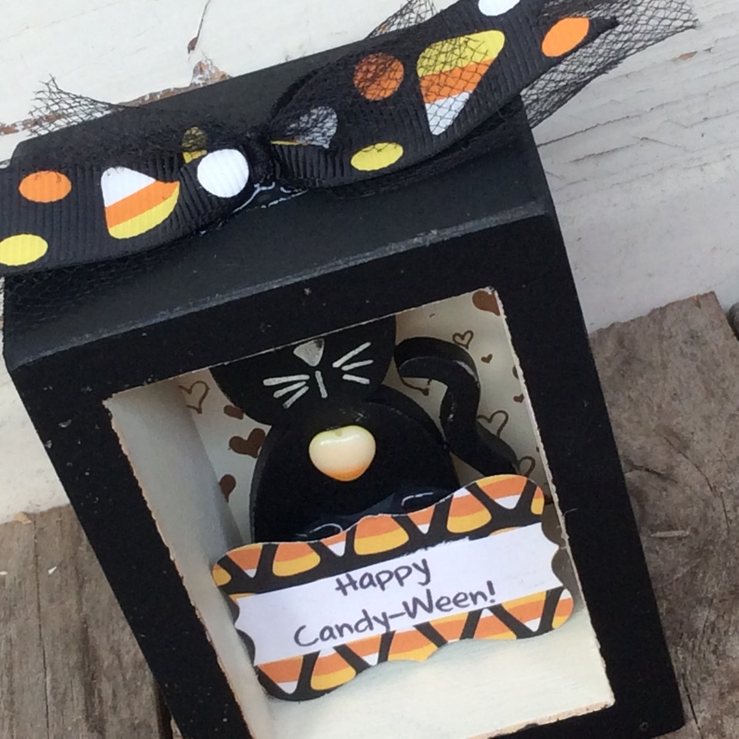 AGD Halloween Decor - Happy Candy-Ween Box Sign