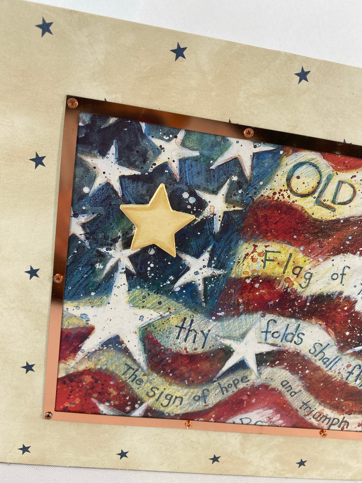 AGD Patriotic Decor -  Americana Flag Old Glory Box Sign