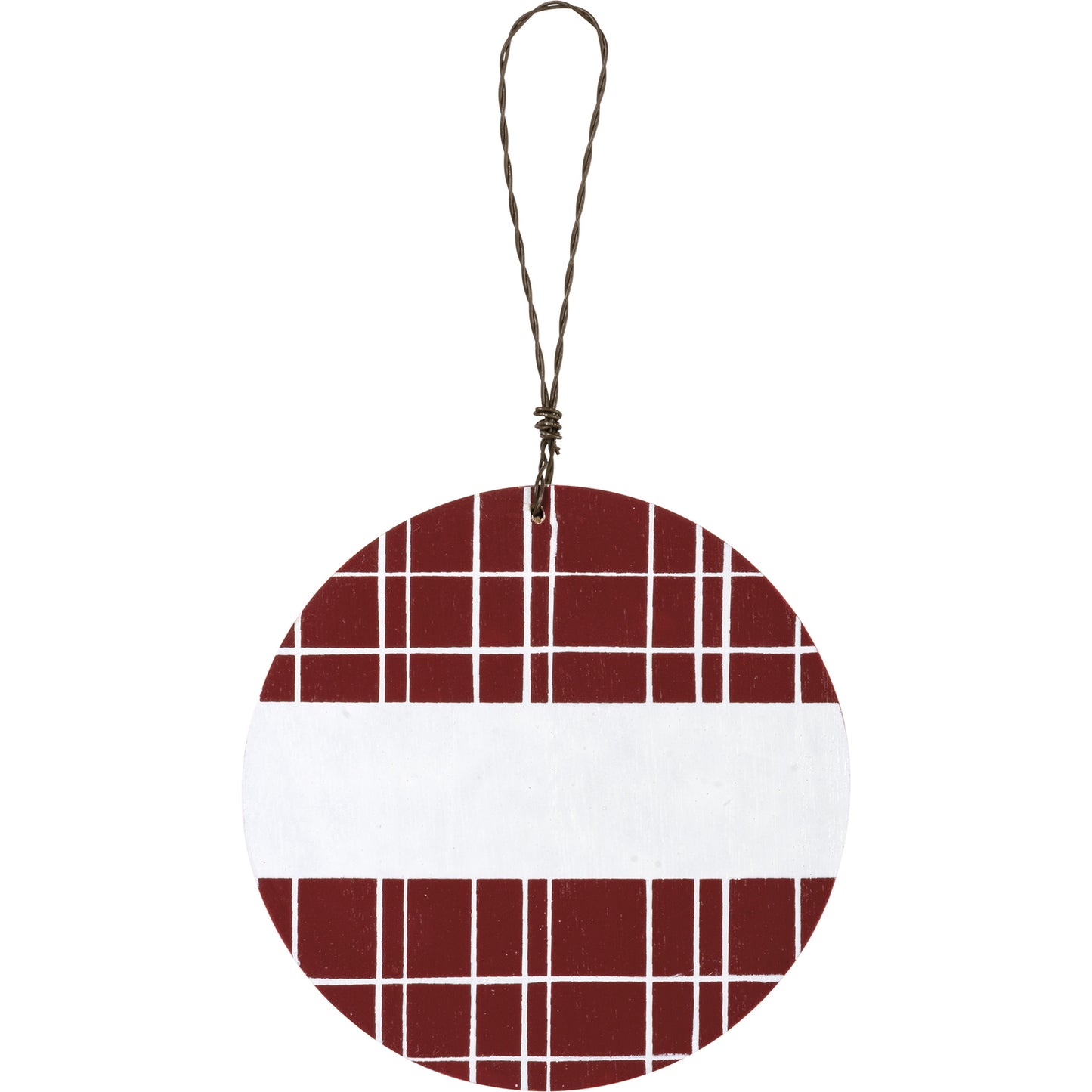 PBK Christmas Decor - Merry Christmas Fir Wreath Reversible Ornament Sign