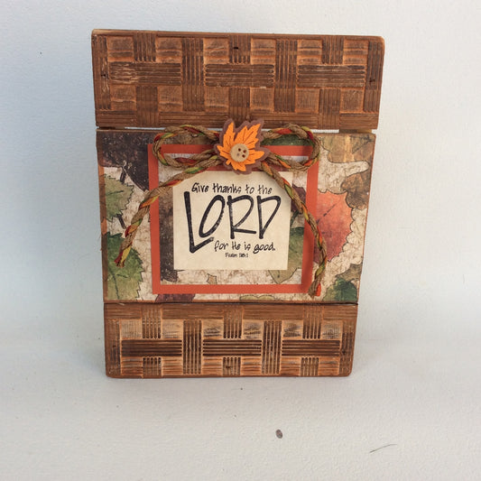 AGD Fall Decor - Give Thanks to the Lord Box Sign