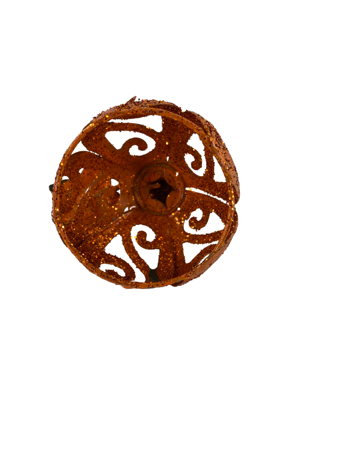 AGD Fall Decor - Glitter Pumpkin Filigree Tealight Covers 4pc Set