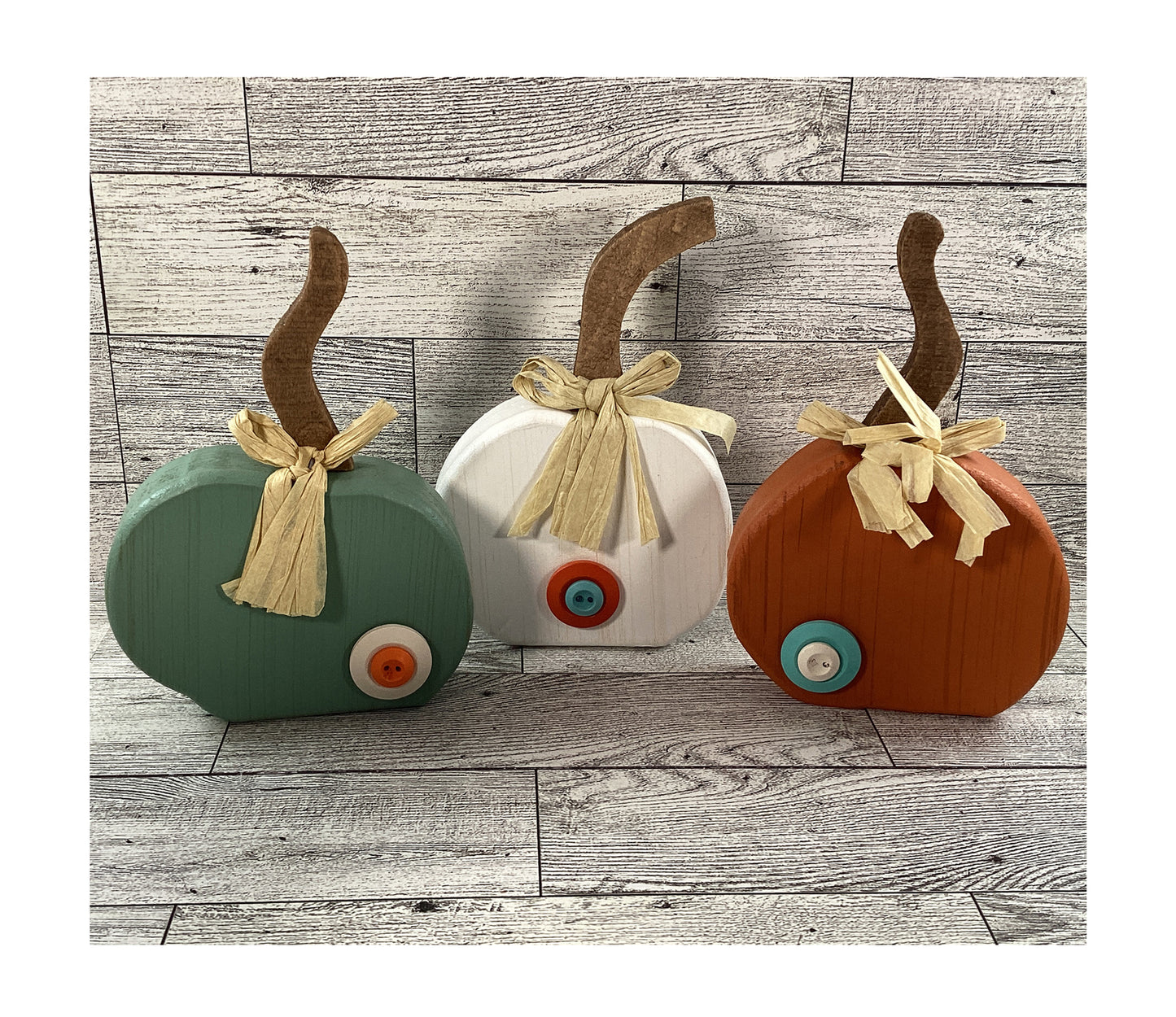 AGD Fall Decor - Grateful Happy Sign Chunky Whimsy Pumpkins 5pc Set