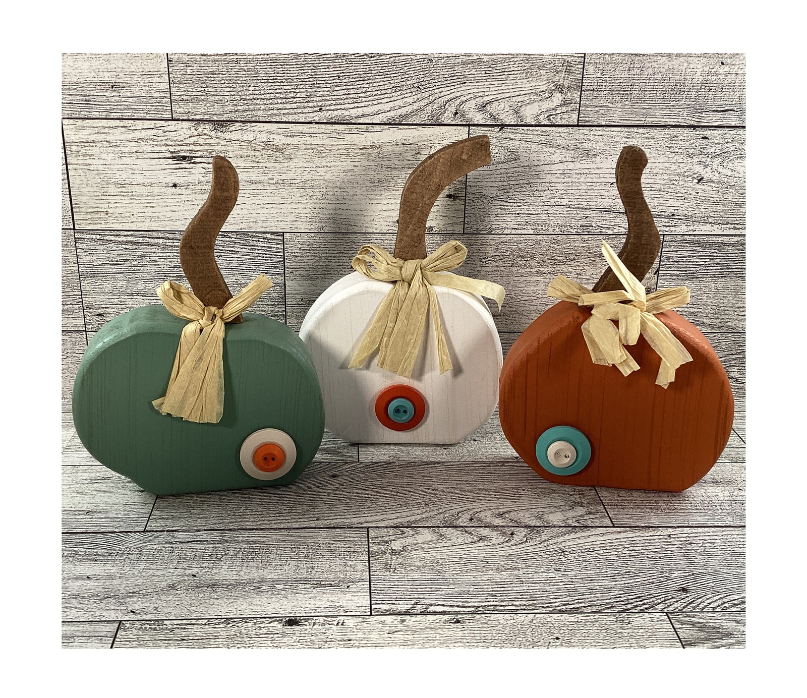 AGD Fall Decor - Grateful Happy Sign Chunky Whimsy Pumpkins 5pc Set