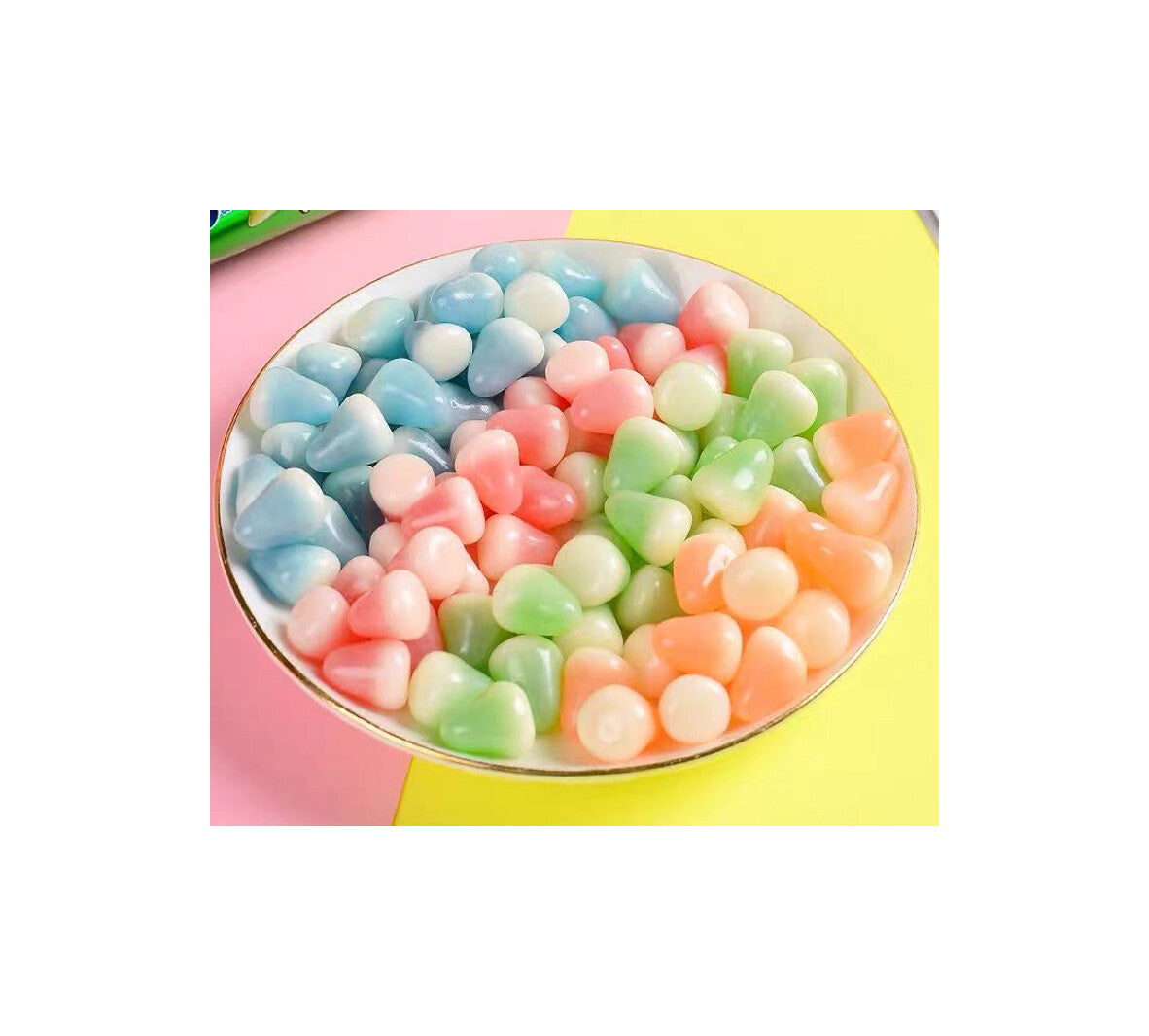 AGD  Easter Supply - Artificial FAKE Pastel Candy Corn Gumdrop Beads 100pc