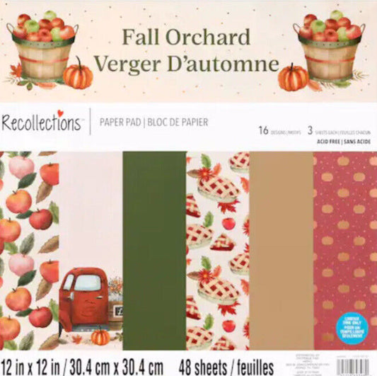 Recollections Scrapbook Supply - Fall Apple Orchard 12 x 12-inch Paper Pad