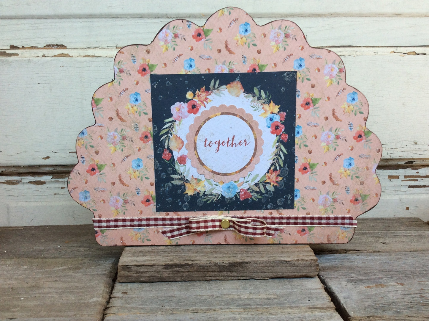 AGD Fall Decor -  Reversible Harvest Give Thanks Chunky Wood Sign