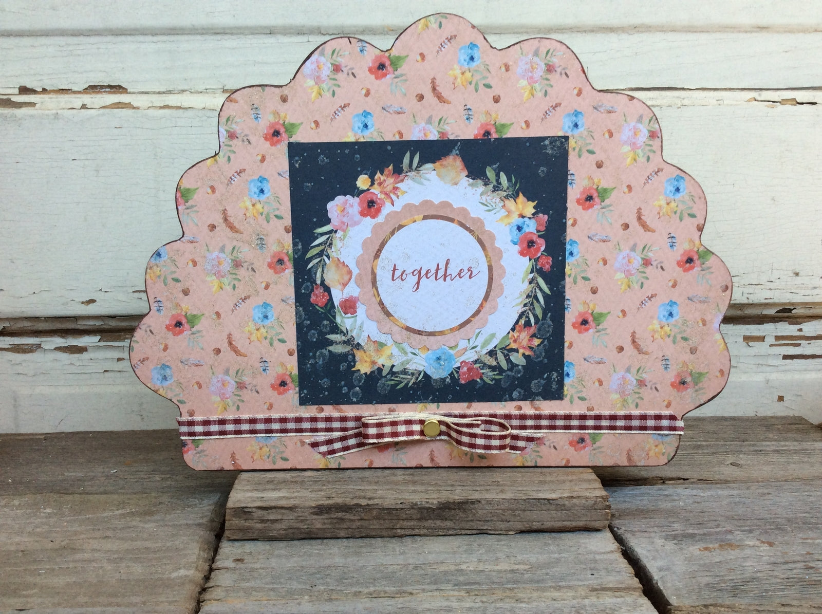 AGD Fall Decor -  Reversible Harvest Give Thanks Chunky Wood Sign