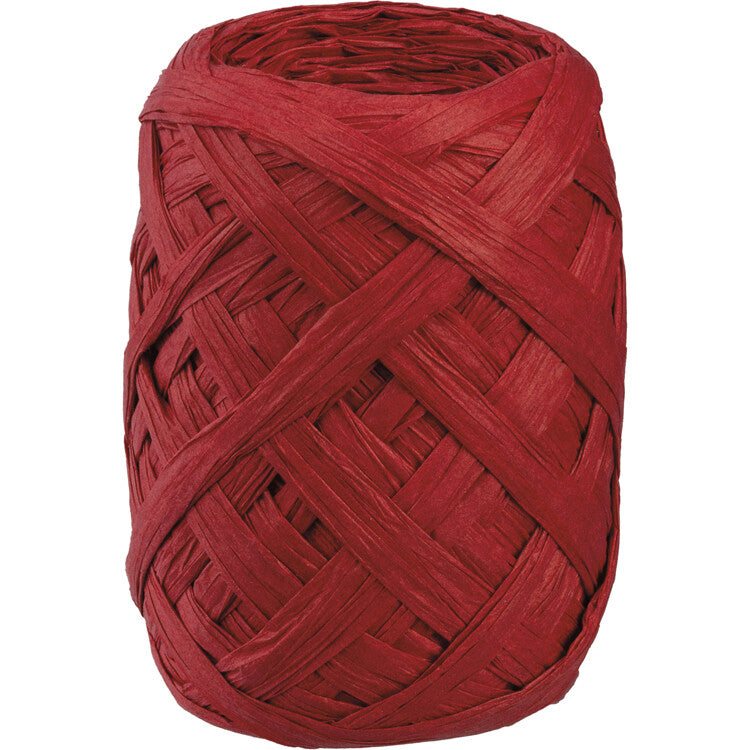 PBK Craft Supply - Primitive Farmhouse Red Raffia Paper Ribbon 75ft
