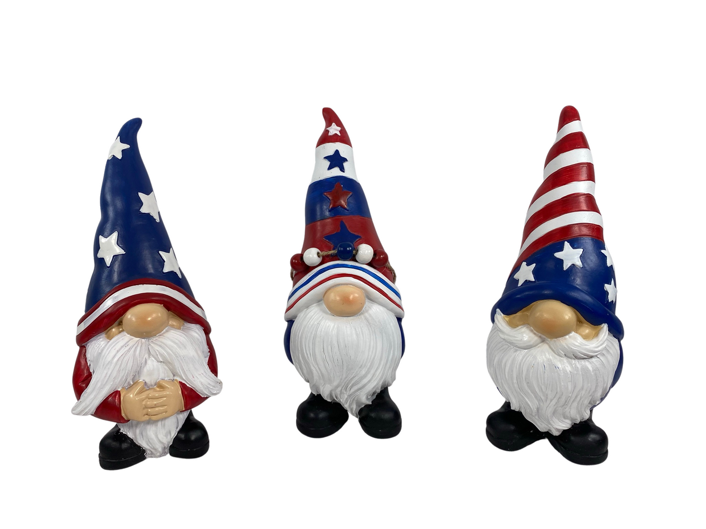 AGD Patriotic Decor - July 4th Resin Gnomes Tiered Tray Figurines