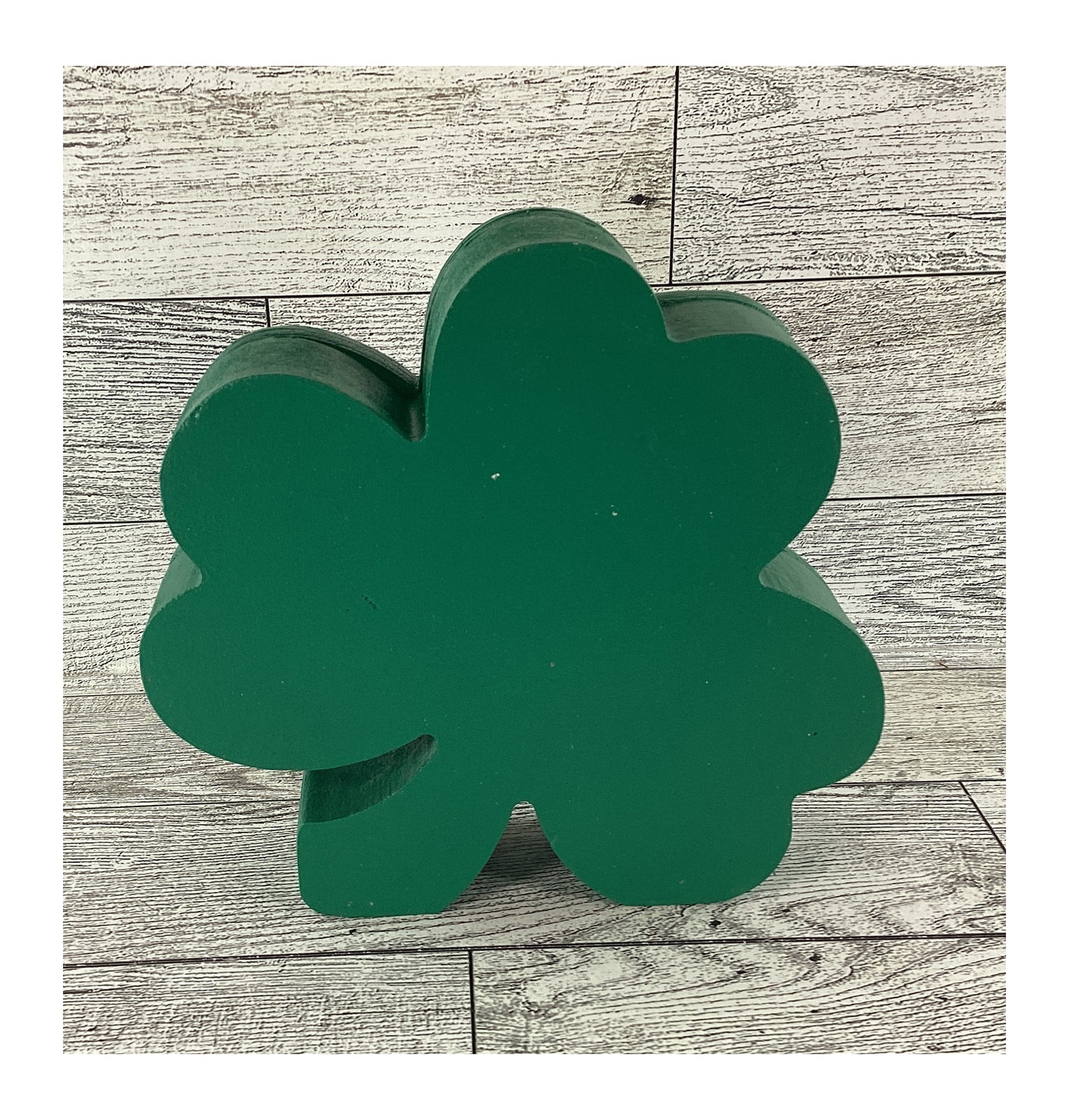 AGD Saint Patrick Decor - Irish Shamrock Chunky Wood Shaker Sitter