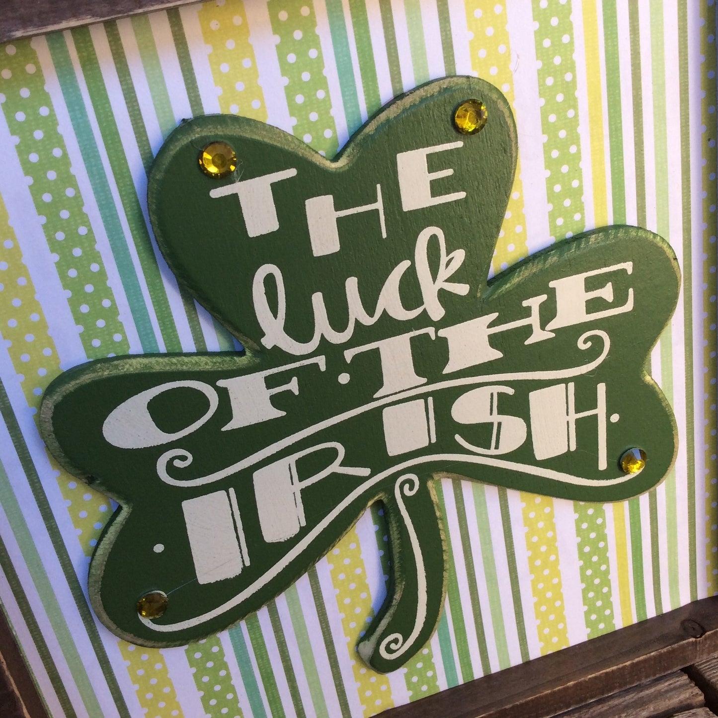 AGD St Patricks Decor - The Luck of the Irish Box Sign