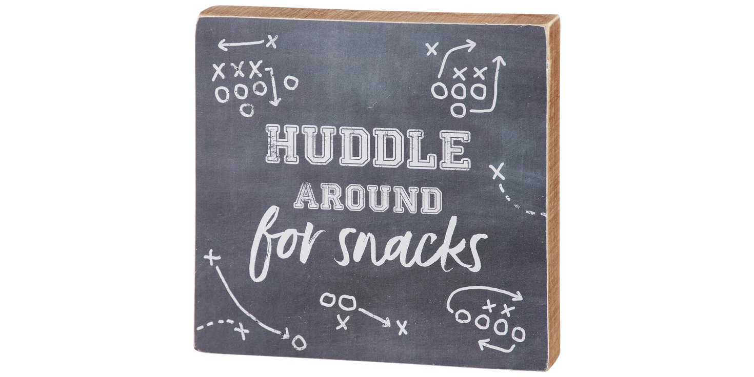 PBK Fall Decor - Huddle Around Football Theme Box Sign