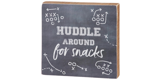 PBK Fall Decor - Huddle Around Football Theme Box Sign