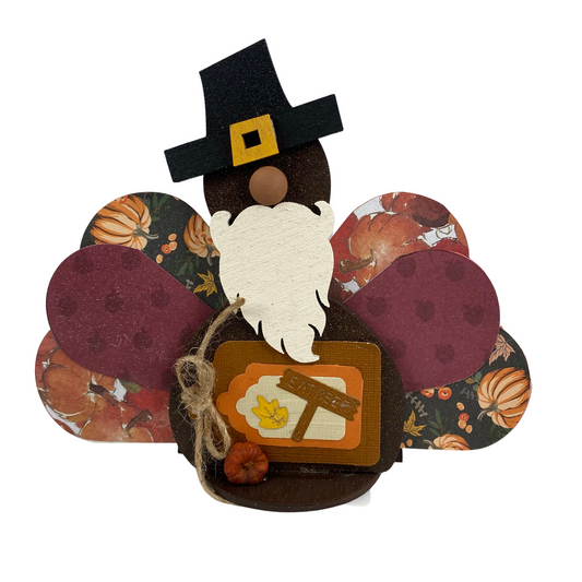 AGD Fall Decor - Eat Beef Turkey Gnome Sitter