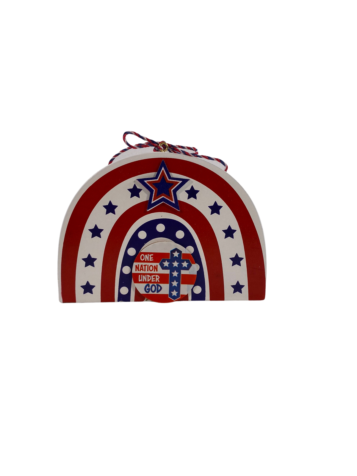 AGD Patriotic Decor - One Nation Under God Rainbow Reversible Sign