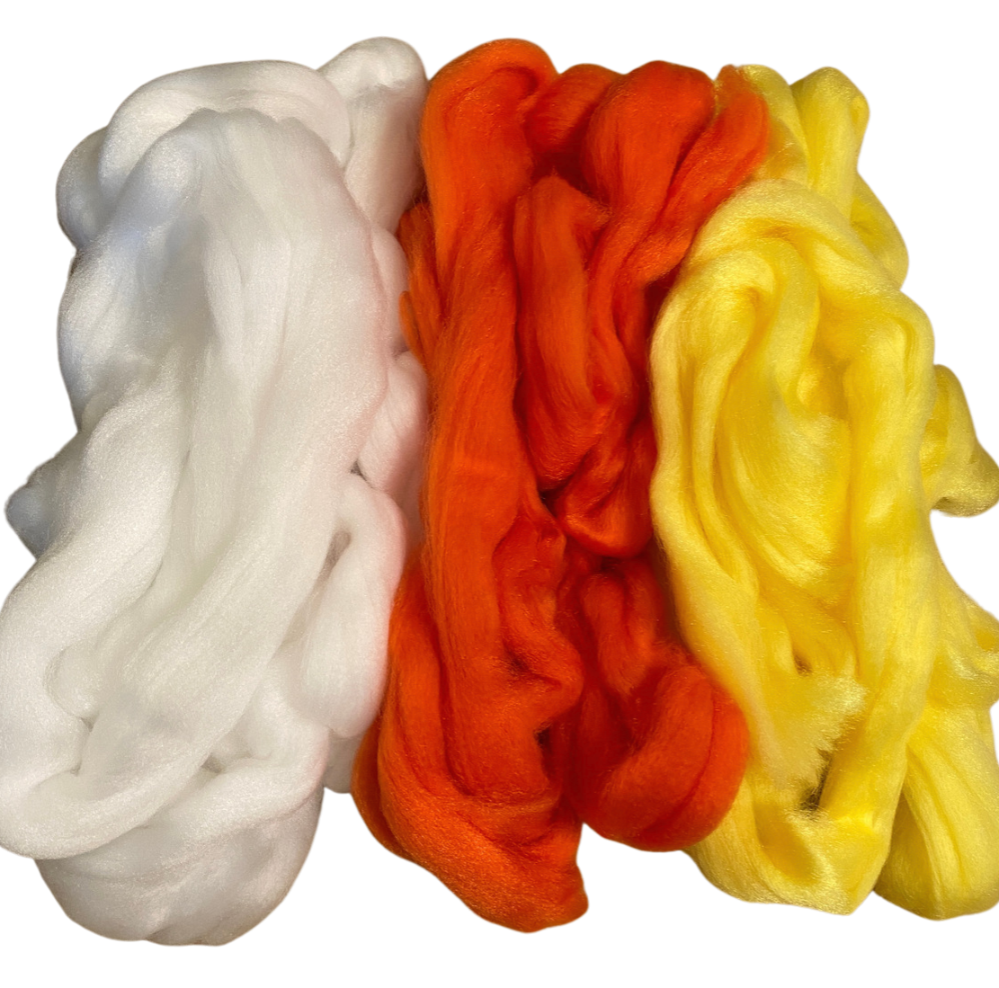AGD Halloween Craft Supply - Orange White Yellow Cotton Candy Corn Fluff