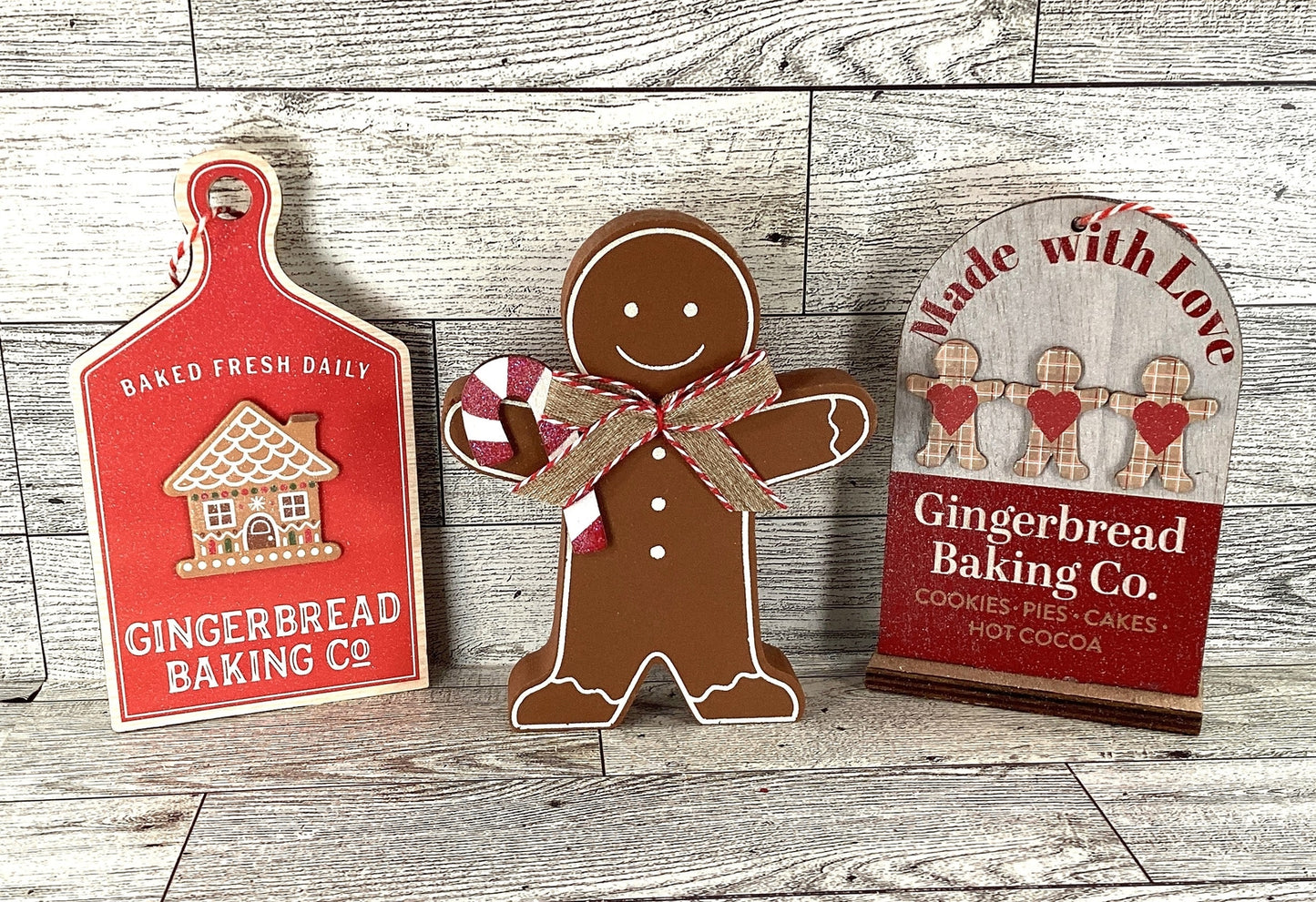 AGD Christmas Decor - Gingerbread Theme Tier Tray 3pc Set