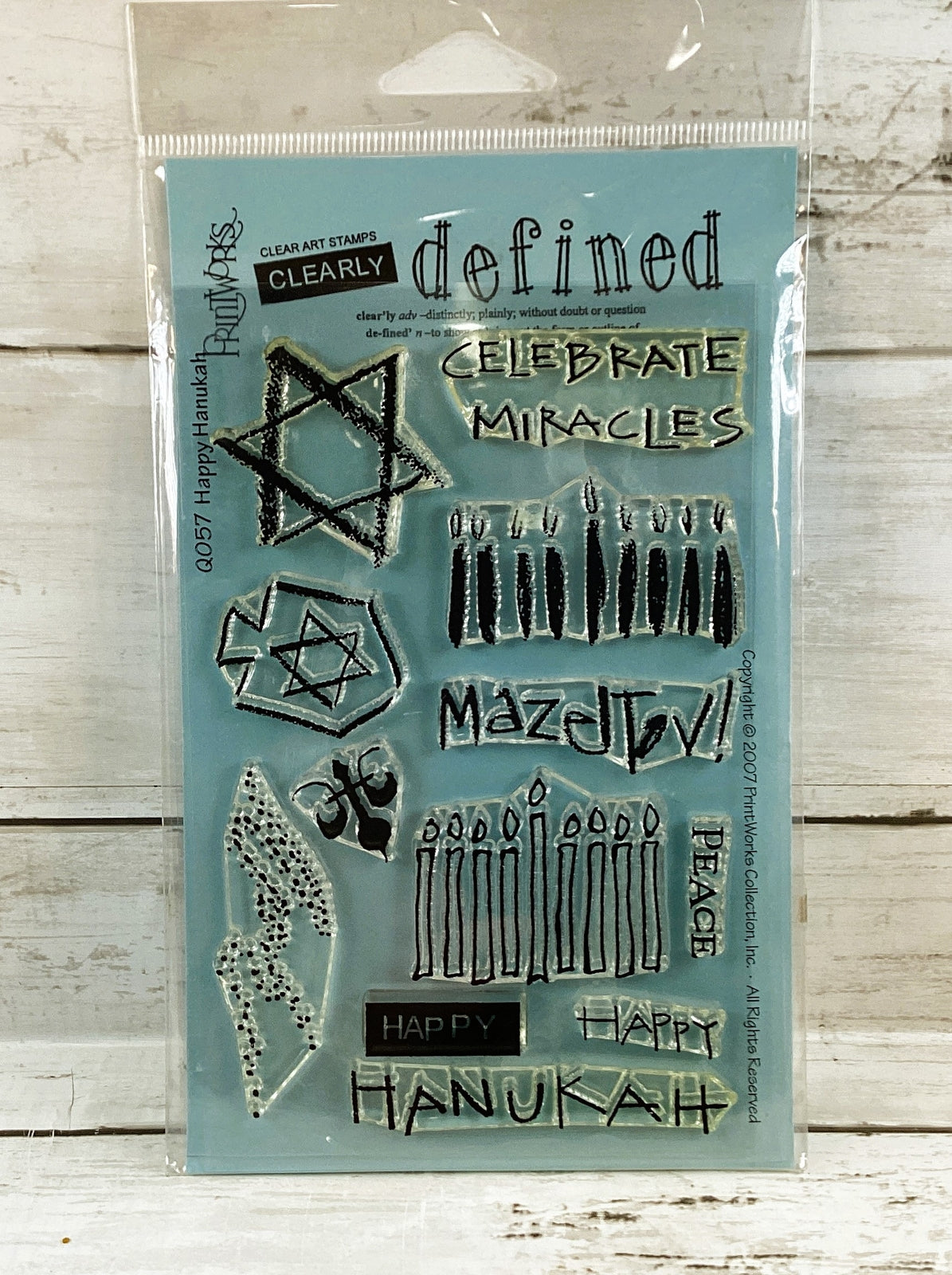 Printworks Cling Rubber Stamps Happy Hanukah Set