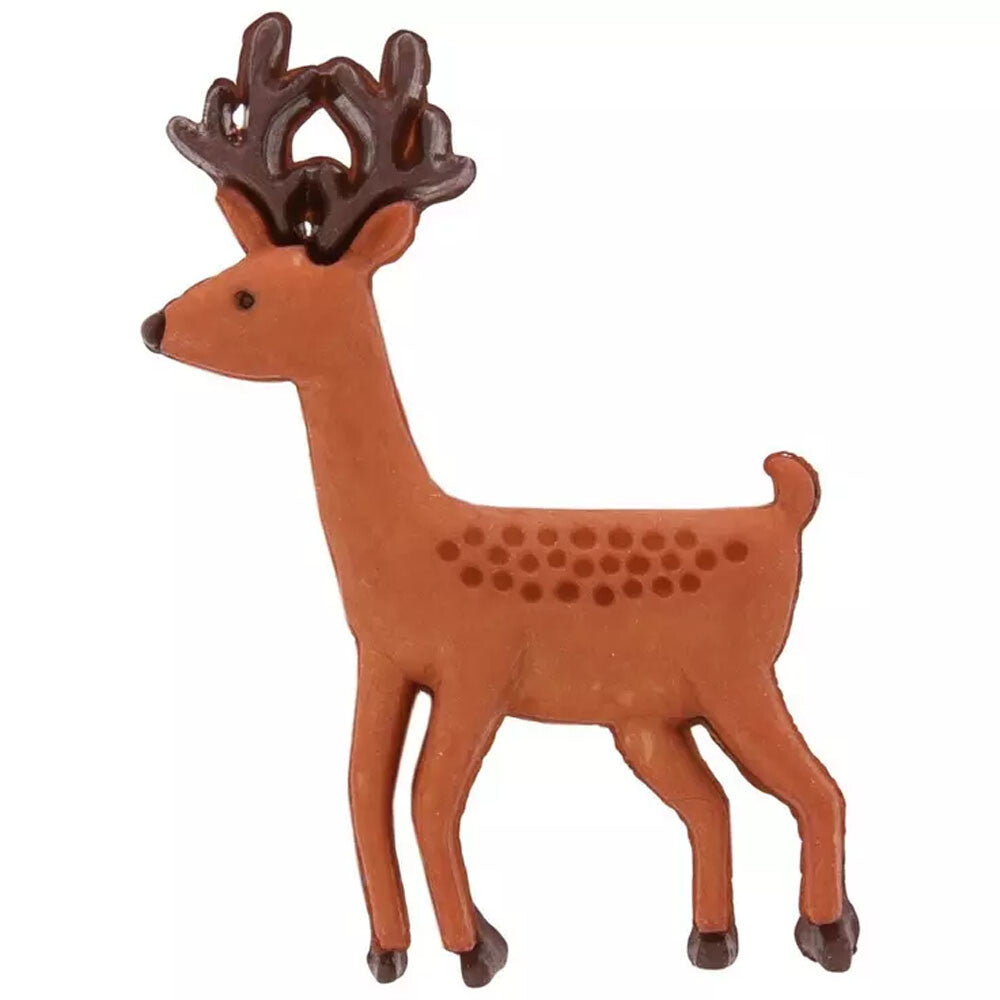 HL  Christmas Craft Supply -  Reindeer Flatback Button Embellishments 6pc