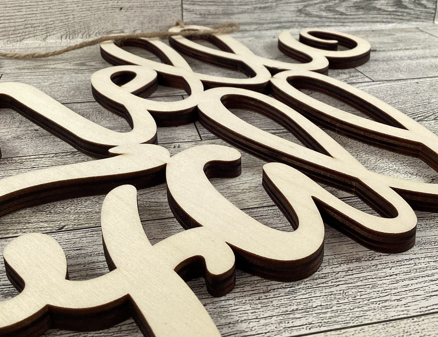 HL Fall Craft Supply - NEW Hello Fall DIY Wood Die Cut Wall Sign 4pc Set