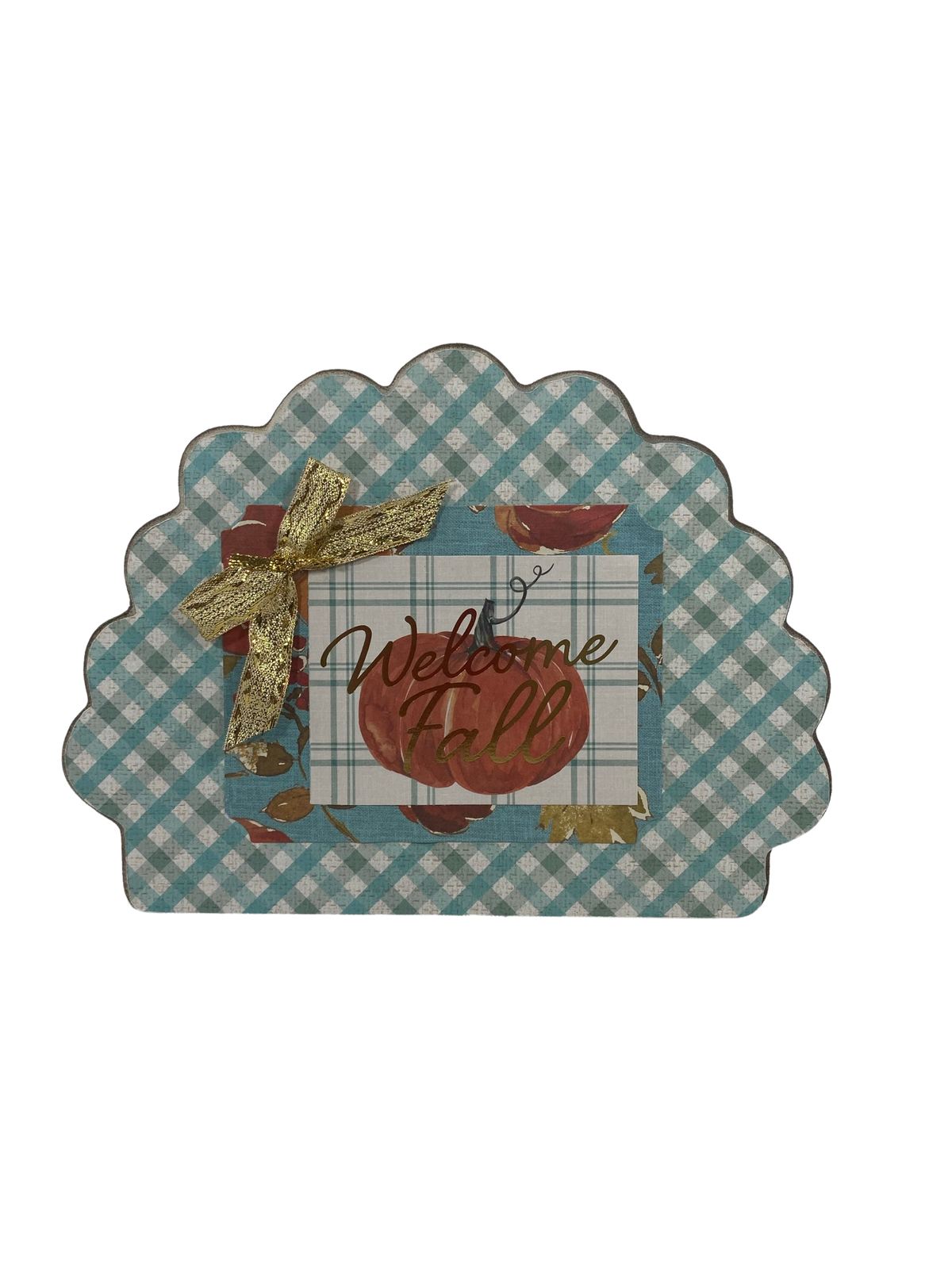 AGD Fall Decor - Reversible Chunky Wood Welcome Grateful Hearts Sitter