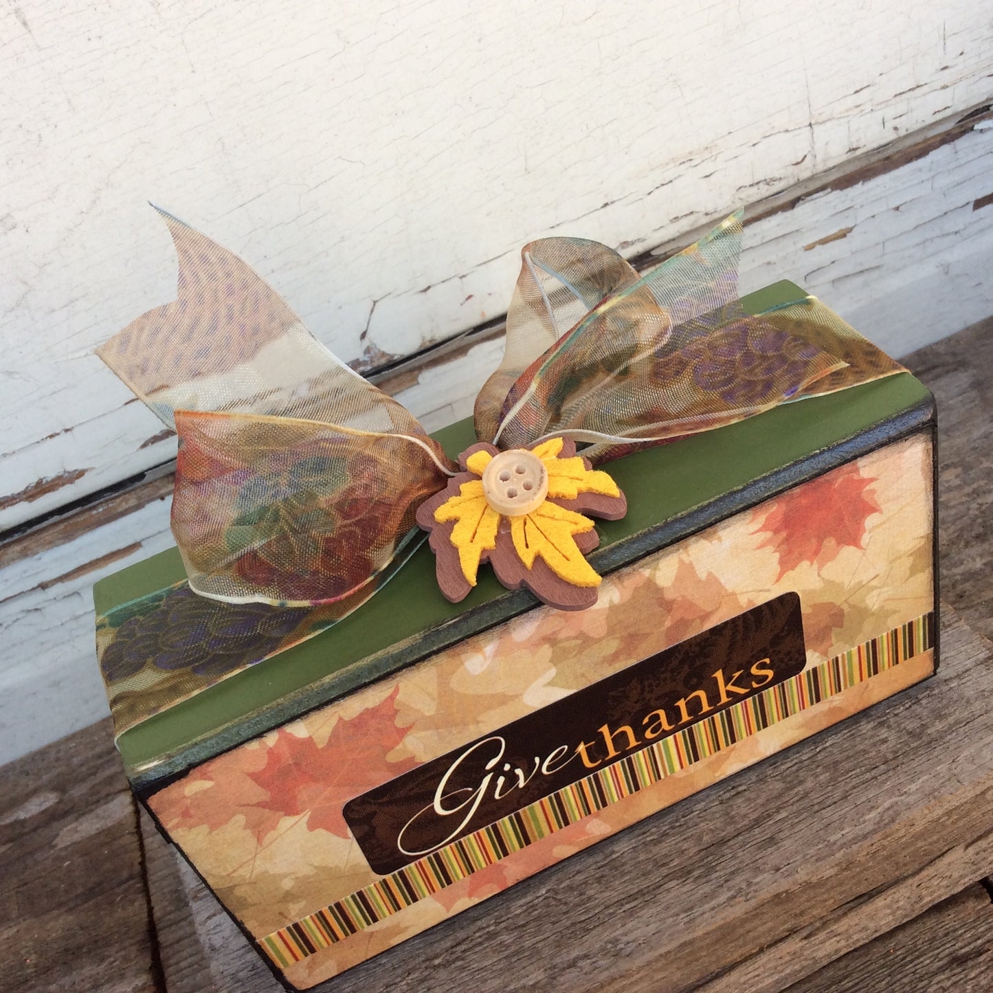 AGD Fall Decor - Give Thanks Small Box Sign