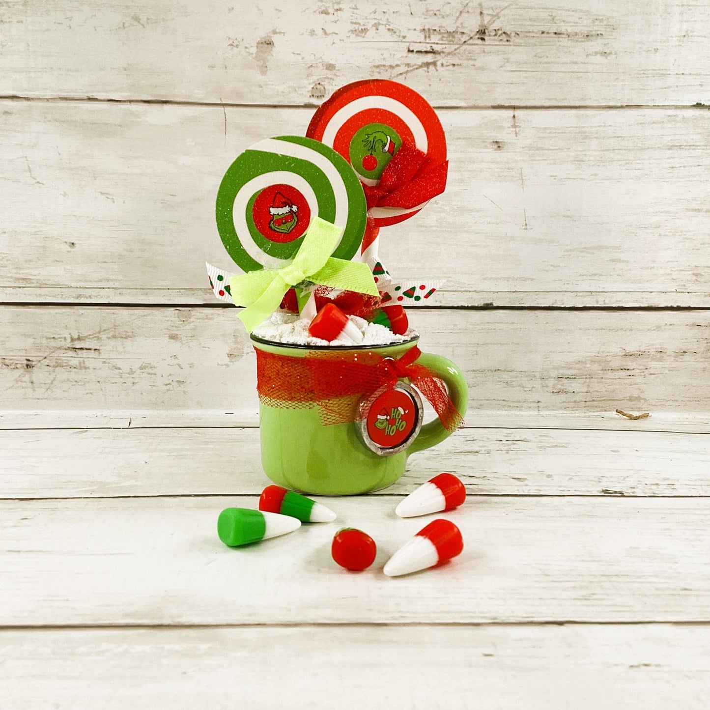AGD Christmas Decor - Whimsy Red Green Mini Mug Latte Cup