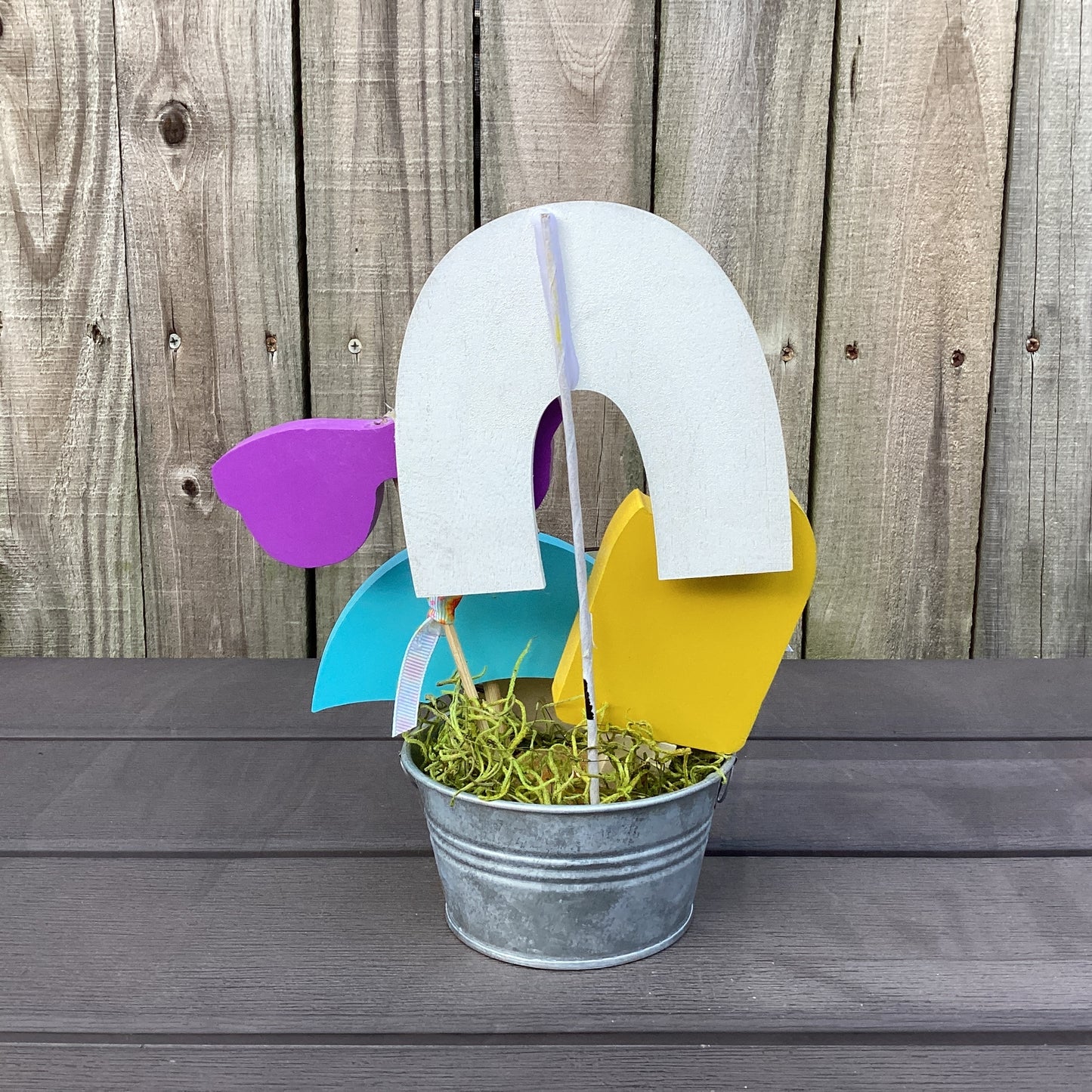 AGD Summer Decor - Hello Summer Beach Icon Galvanized Small Display