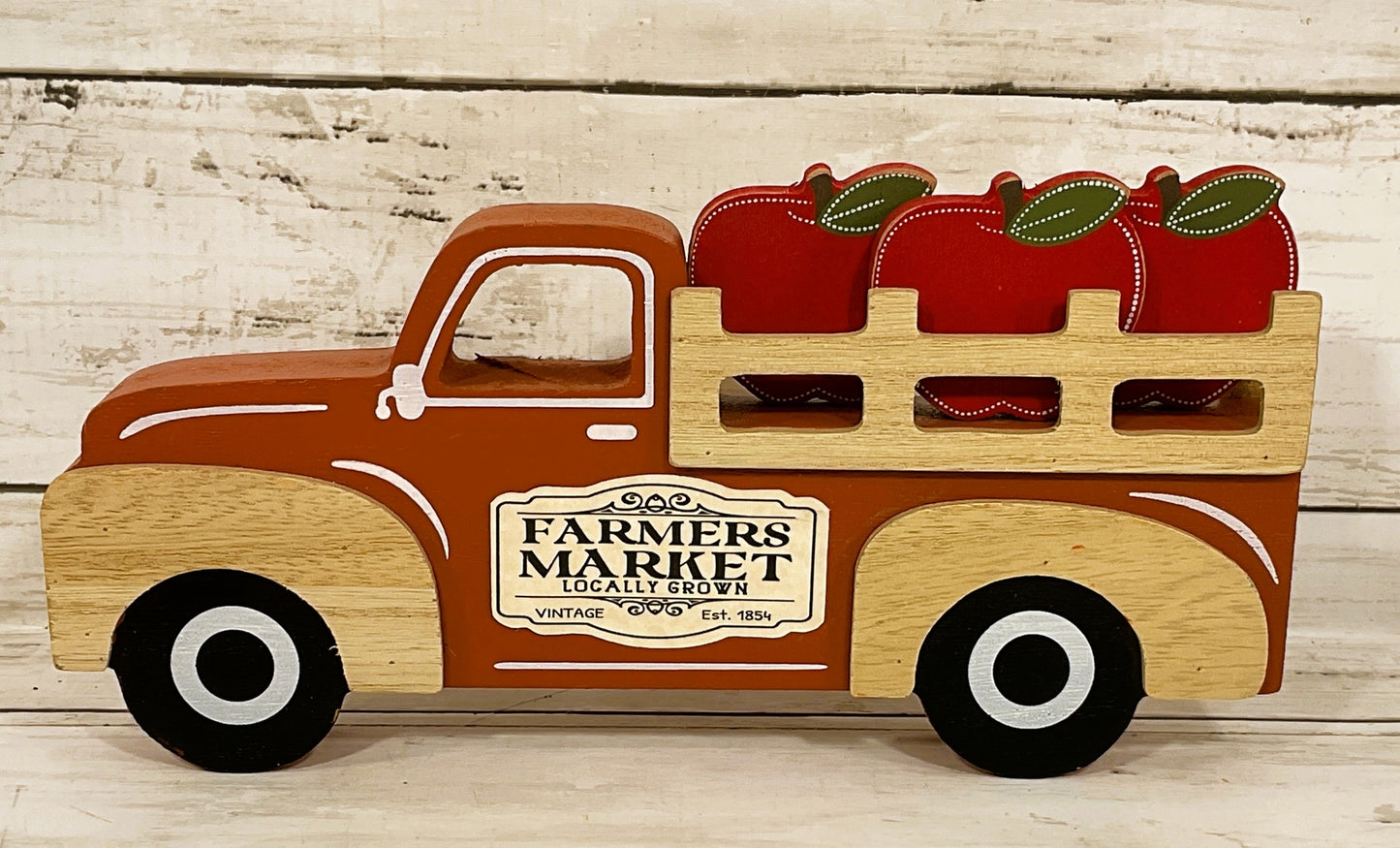 AGD Fall Decor - Farmers Market Stand Harvest Chunky Wood Truck