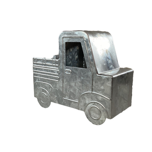 Craft Supply - Galvanized Metal Vintage Truck Plant Container 1pc