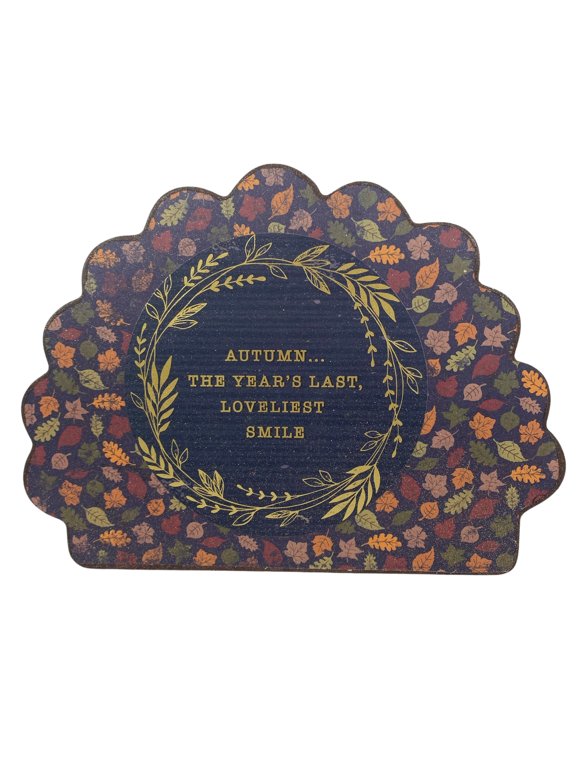 AGD Fall Decor - Reversible Blessed Chunky Wood Turkey Sign