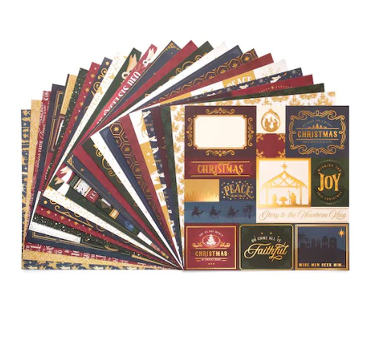 CS Christmas Craft Supply - Hope And Faith Nativity 12 x 12-inch Paper Pad