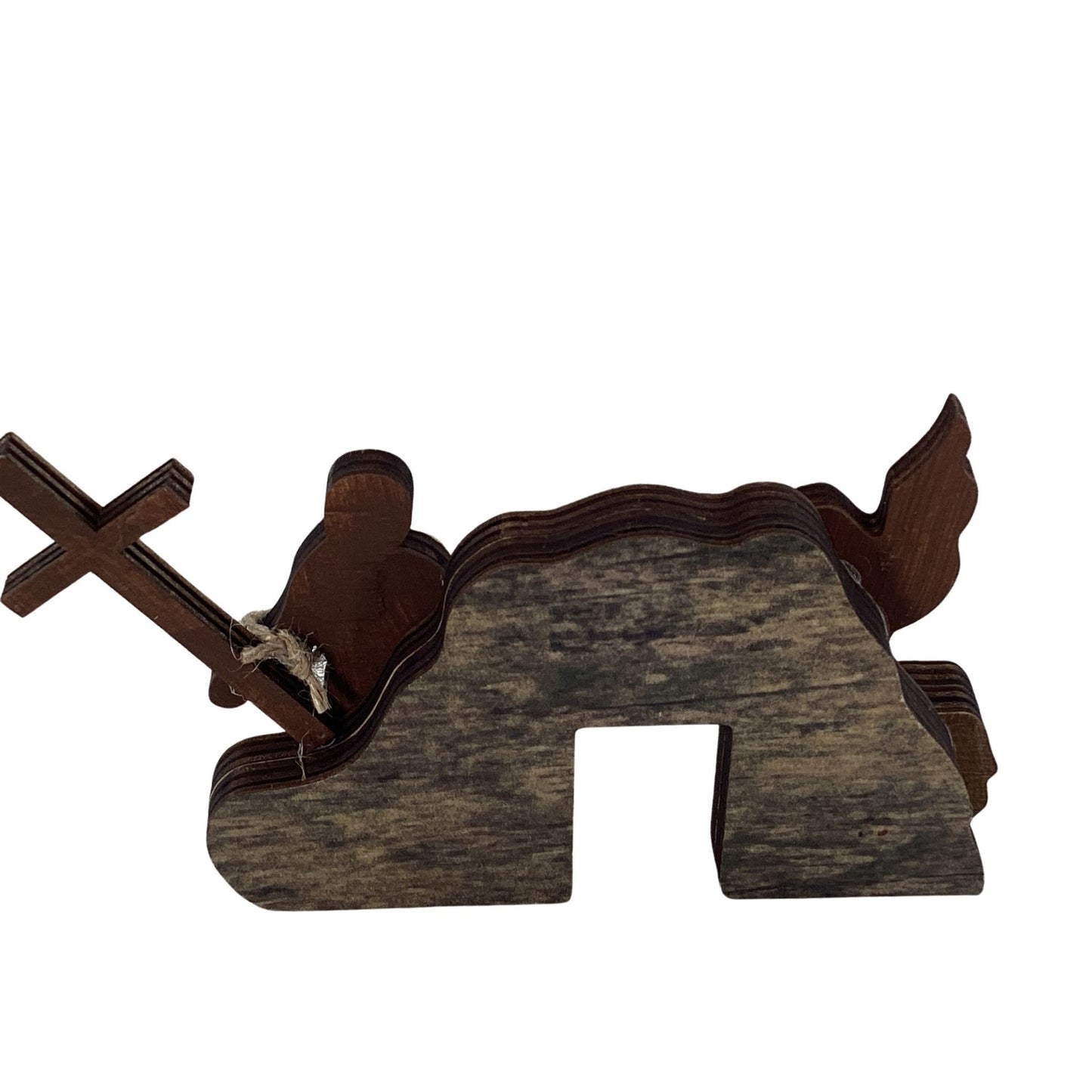 AGD Easter Decor - Small Wood Resurrection Tomb Scene for Tier Tray